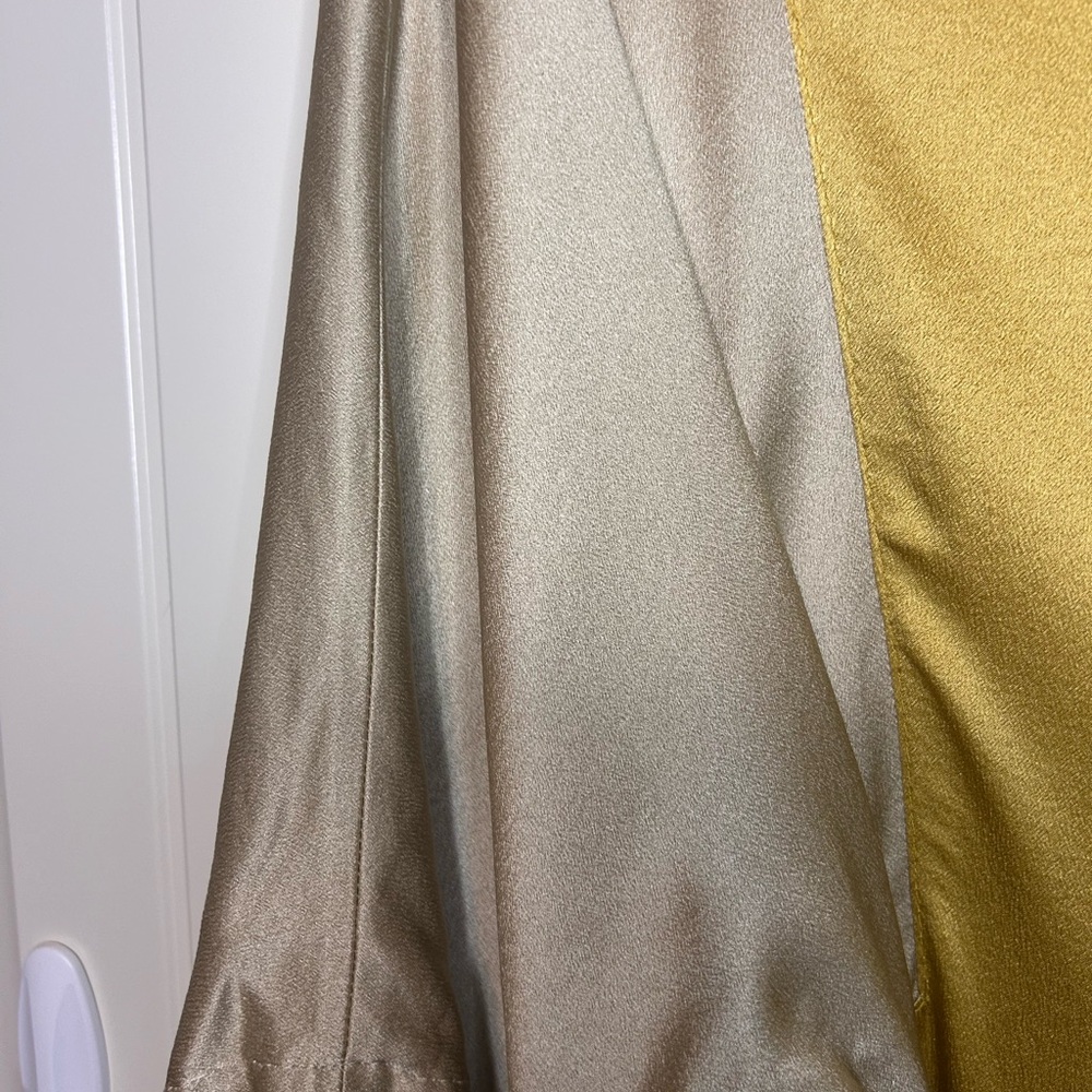 MaxMara Gold and Tan Midi Dress size 8 - Picture 4 of 8